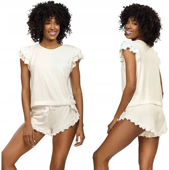 Dámské pyžamo Dkaren dámské pyžamo viskóza bílé velikost S