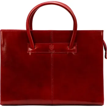 Pánská aktovka Dámská kožená aktovka Florence 1028 červená