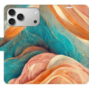 Pouzdro na mobilní telefon Flipové pouzdro iSaprio - Blue and Orange - iPhone 17 Pro Max