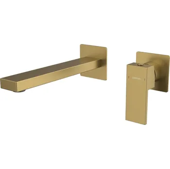 Vodovodní baterie Sapho CUBEMIX podomítková dvouprvková umyvadlová baterie, zlato mat - CM008GB