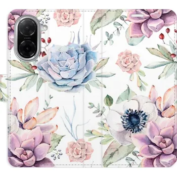 Pouzdro na mobilní telefon Flipové pouzdro iSaprio - Succulents Pattern - Xiaomi Redmi A5