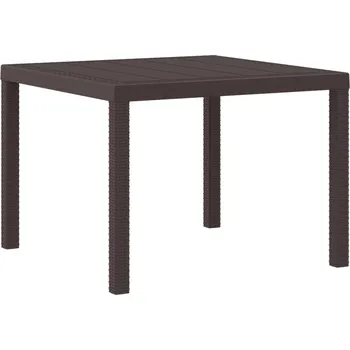 Zahradní stůl Zahradní jídelní stůl Hnědá 100 x 100 x 73 cm polyratan IM_871681