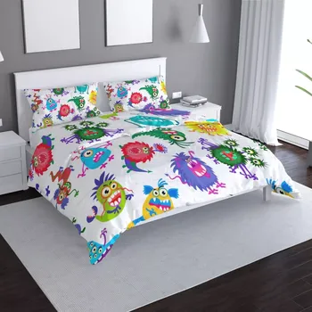 Povlečení Sablio Povlečení Barevné příšerky - 140x220 / 90x70
