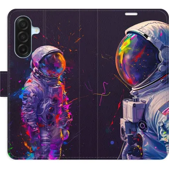 Pouzdro na mobilní telefon Flipové pouzdro iSaprio - Neon Astronaut 02 - Samsung Galaxy A17 / A17 5G