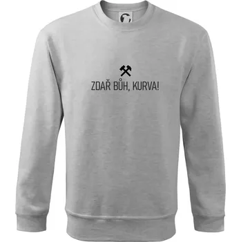 ZDAŘ BŮH, KURVA! - Mikina Essential dětská - 158 cm/12 let ( Světlešedý Melír )