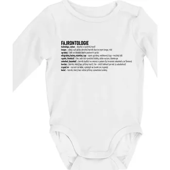 Kojenecký body FAJRONTOLOGIE - Body kojenecké s dlouhým rukávem - Dlouhý r. do 3 měs ( Bílá )