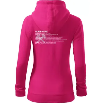 Dámská mikina FAJRONTOLOGIE - Dámská mikina trendy zipper s kapucí - S ( Purpurová )