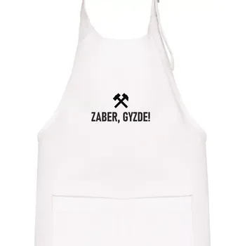Kuchyňská zástěra ZABER, GYZDE!﻿ - Dětská zástěra na vaření - Univerzální velikost ( Bílá )