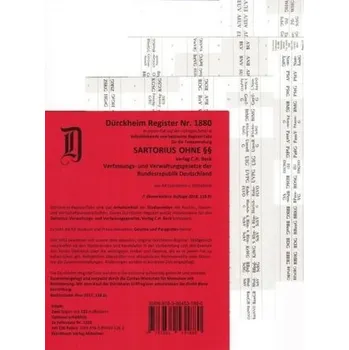 Sartorius, Verfassungs- und Verwaltungsgesetze, Griffregister - Dürckheim, Constantin von