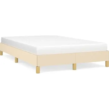 Postel Čalouněná jednolůžková postel VidaXL 120x200 cm, béžové odstíny