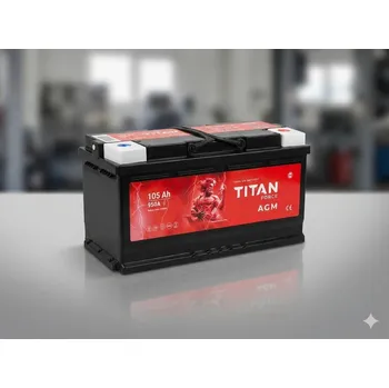 Autobaterie Autobaterie TITAN Force AGM, 105Ah, 12V, 950A