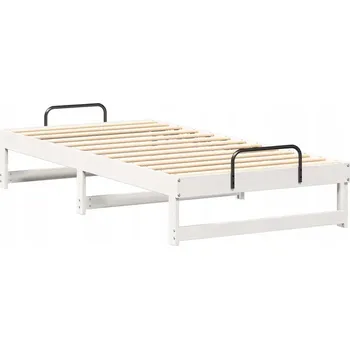 Postel Rámeček postele Bílý 90 x 200 cm Masivní borovicové dřevo