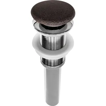 Umyvadlo Sapho Umyvadlová výpust 5/4", click-clack, betonová zátka, černý granit - NDBH7001