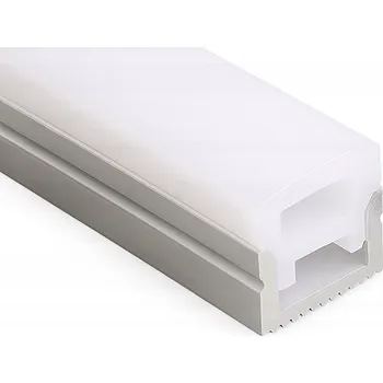 LED osvětlení LED profil silikonový plochý P1010 bílý, kryt pro LED pásky 6 mm