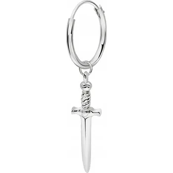 Náušnice Náušnice do ucha - Kroužek s mečem 0,6/12 stříbrný