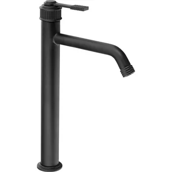 Vodovodní baterie Sapho VERSI stojánková umyvadlová baterie vysoká, prodloužená hubice, černá mat - RV007/15