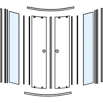 Aqualine HLS900 sklo k pevné části - NDHLS900-02