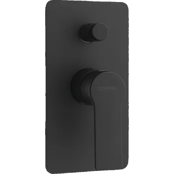 Vodovodní baterie Sapho PAX podomítková sprchová baterie, 2 výstupy, černá mat - XA42/15