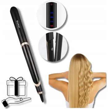 Žehlička na vlasy Prostownica Do Włosów 3W1 Fale Loki Proste Vlasová žehlička 3v1: Vlny, lokny i rovné vlasy, 30W, Ionizace