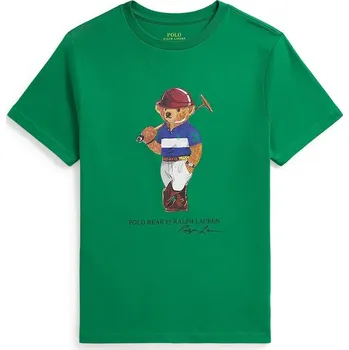 Dětské bavlněné tričko Polo Ralph Lauren 323A96607001 zelená 77X, vel. 136-138