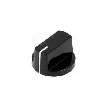 Knoflík s ukazatelem bakelit Pr.hříd 6,35mm Ø26x15,4mm