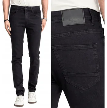 Pánské džíny Pánské džíny Marcus Sebb 2214 Volný střih Bavlna Černé W32 L32