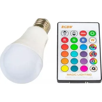 Žárovka LED žárovka RGBW E27 3W 360° RGB + BÍLÁ s ovladačem
