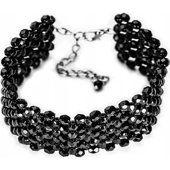 Náramek Náramek černý široký Jablonex Maturitní ples 7řadý