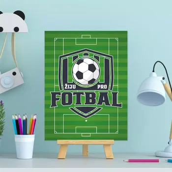 Plechová cedule Sablio Dárková cedulka Žiju pro fotbal: 30x40 cm