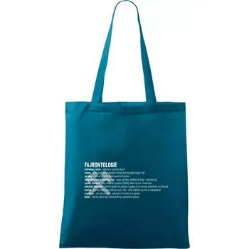FAJRONTOLOGIE - Taška bavlněná - 42 x 38 cm ( Petrolejová )