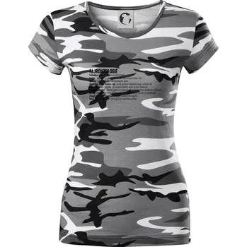 Dámské tričko FAJRONTOLOGIE - Dámské maskáčové triko - S ( Šedý maskáč )