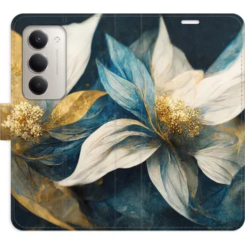Pouzdro na mobilní telefon Flipové pouzdro iSaprio - Gold Flowers - Xiaomi Redmi 15 5G