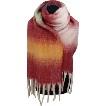 Šála Barevná dámská šála, tmavě růžová
