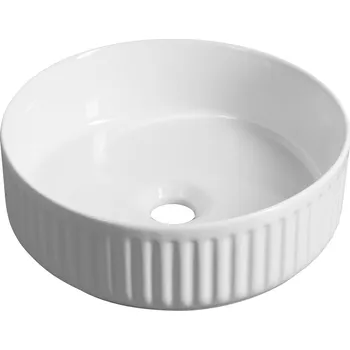 Umyvadlo Isvea ION keramické umyvadlo na desku, průměr 36cm, bílá - 10NF66036