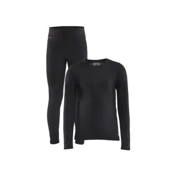 Dětské termo spodky CRAFT CORE Warm Baselayer Junior černá 1909712-999000 146; Černá set triko, spodky + DÁREK DLE VÝBĚRU!