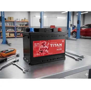 Autobaterie Autobaterie TITAN Force AGM, 60Ah, 12V, 680A