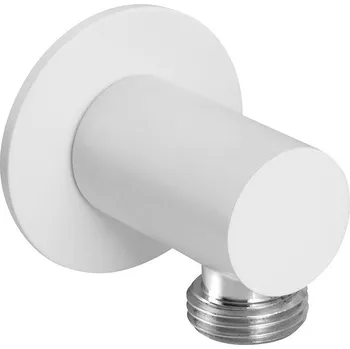 Sprchový držák Sapho Vývod sprchy, kulatý, tenká krytka, bílá mat - SG202BI