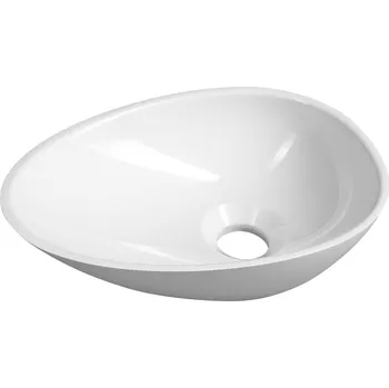 Sapho KEA umývátko na desku, litý mramor, 32x22cm, bílá - KE320