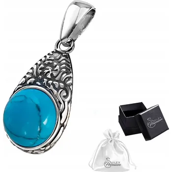 Přívěsek Přívěsek Ulex Premium ze stříbra s tyrkysovým kamenem 3 cm