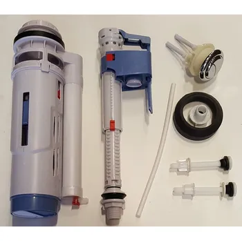 Sapho Splachovací souprava s DUAL tlačítkem 59 mm, spodní napouštění 1/2", chrom - NDPC102-4