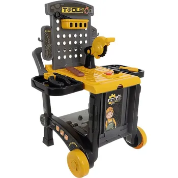 ISO 26631 Dětská dílna pro děti s nářadím na kolečkách, 59 dílů, 3 v 1