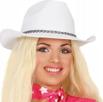 Klobouk Kovbojský klobouk Dallas sametový bílý univerzální velikost