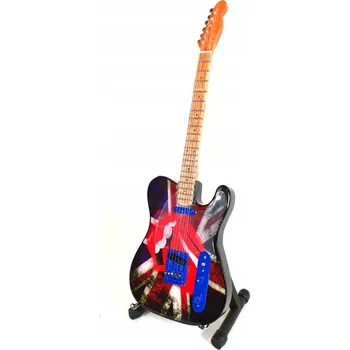 Obraz Mini kytara Giftdeco Rolling Stones, dřevěná