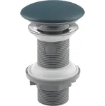 Isvea Umyvadlová výpust 5/4“, click-clack, keramická zátka, 20-70mm, zelená petrol - 38TP0181I