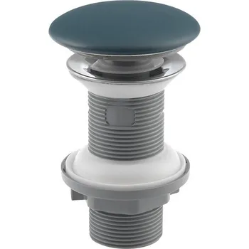Isvea Umyvadlová výpust 5/4“, click-clack, keramická zátka, 20-70mm, zelená petrol - 38TP0181I