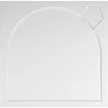 Sprchová vanička Gelco LARCA sprchová vanička z litého mramoru, čtverec 90x90cm, bílá - PL009