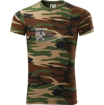 Pánské tričko FAJRONTOLOGIE - Army CAMOUFLAGE - S ( Hnědý maskáč )