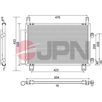 Výparník klimatizace Kondenzátor, klimatizace JPN 60C9133-JPN