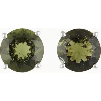 Náušnice My Moldavite Stříbrné náušnice s vltavíny 109-2