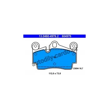Brzdová destička Sada brzdových destiček ATE 13.0460-4976 (AT 604976) - AUDI, PORSCHE, VW